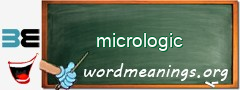 WordMeaning blackboard for micrologic